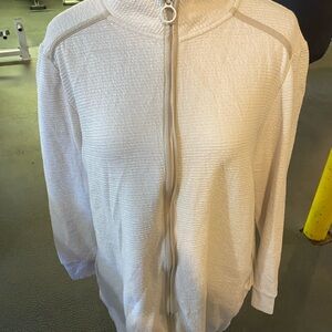 Lululemon-like Avia Cream Textured Zip-Up Jacket